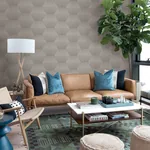 Brewster Home Fashions Lehnmann Taupe Geo Wallpaper - SKU 4082-382043