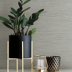 Brewster Home Fashions Leicester Slate Metallic Stripe Wallpaper - SKU 4140-3719