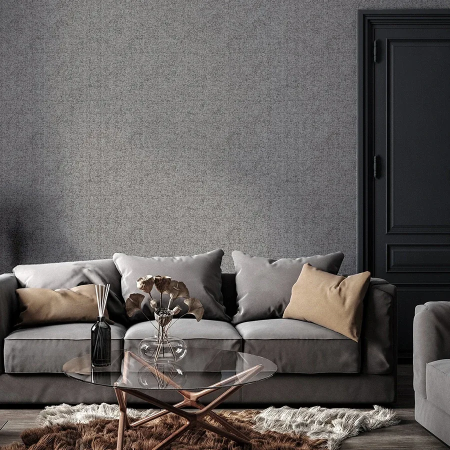 Brewster Home Fashions Leland Charcoal Woven Wallpaper | Wallpaper Twins Brewster Home Fashions Leland Charcoal Woven Wallpaper - SKU AH925600