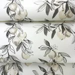 Brewster Home Fashions Lemonade Charcoal Citrus Wallpaper | Wallpaper Twins Brewster Home Fashions Lemonade Charcoal Citrus Wallpaper - SKU 4134-72509