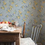 Brewster Home Fashions Lemonade Light Blue Citrus Wallpaper | Wallpaper Twins Brewster Home Fashions Lemonade Light Blue Citrus Wallpaper - SKU 4134-72506