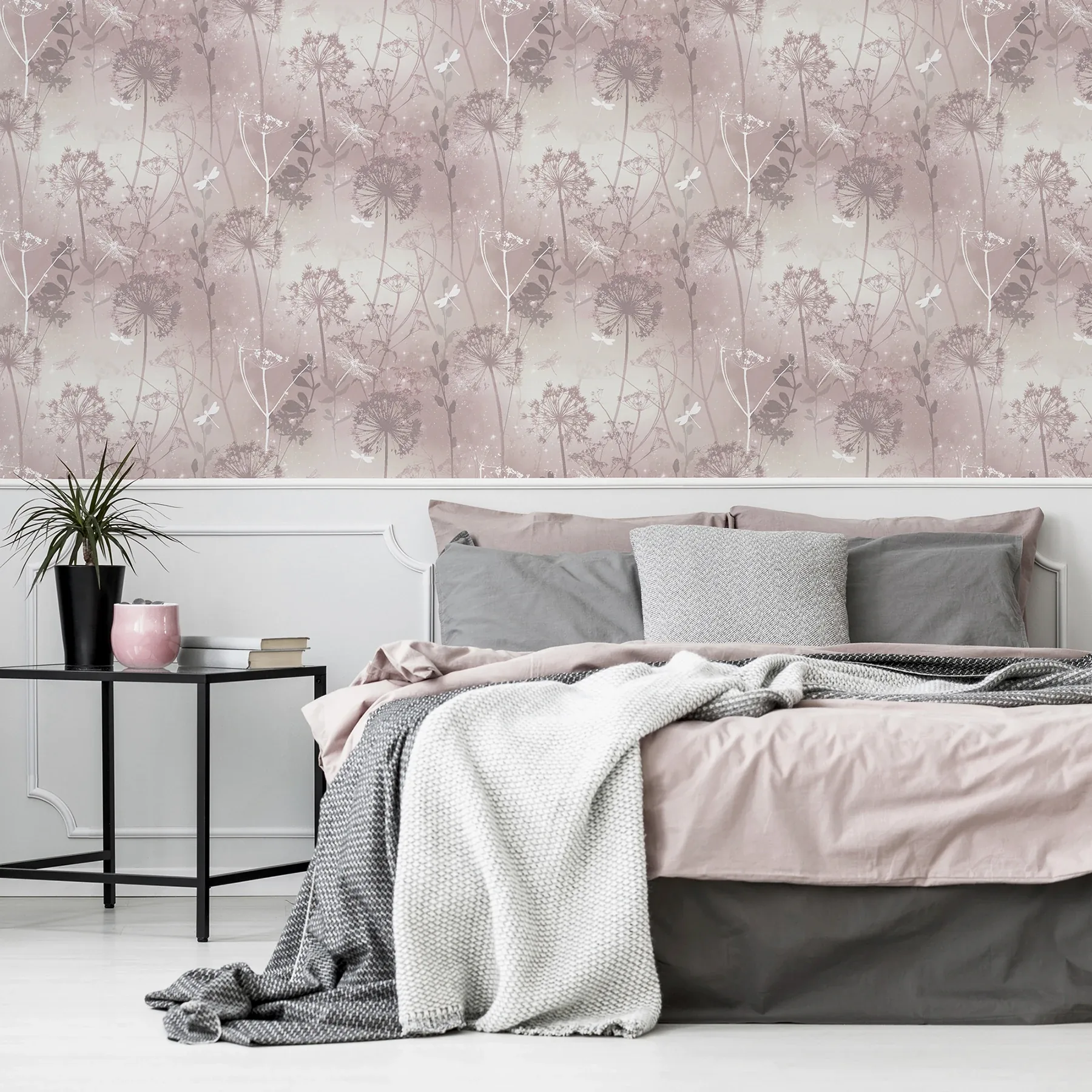 Brewster Home Fashions Lena Pink Floral Wallpaper - SKU AH692305