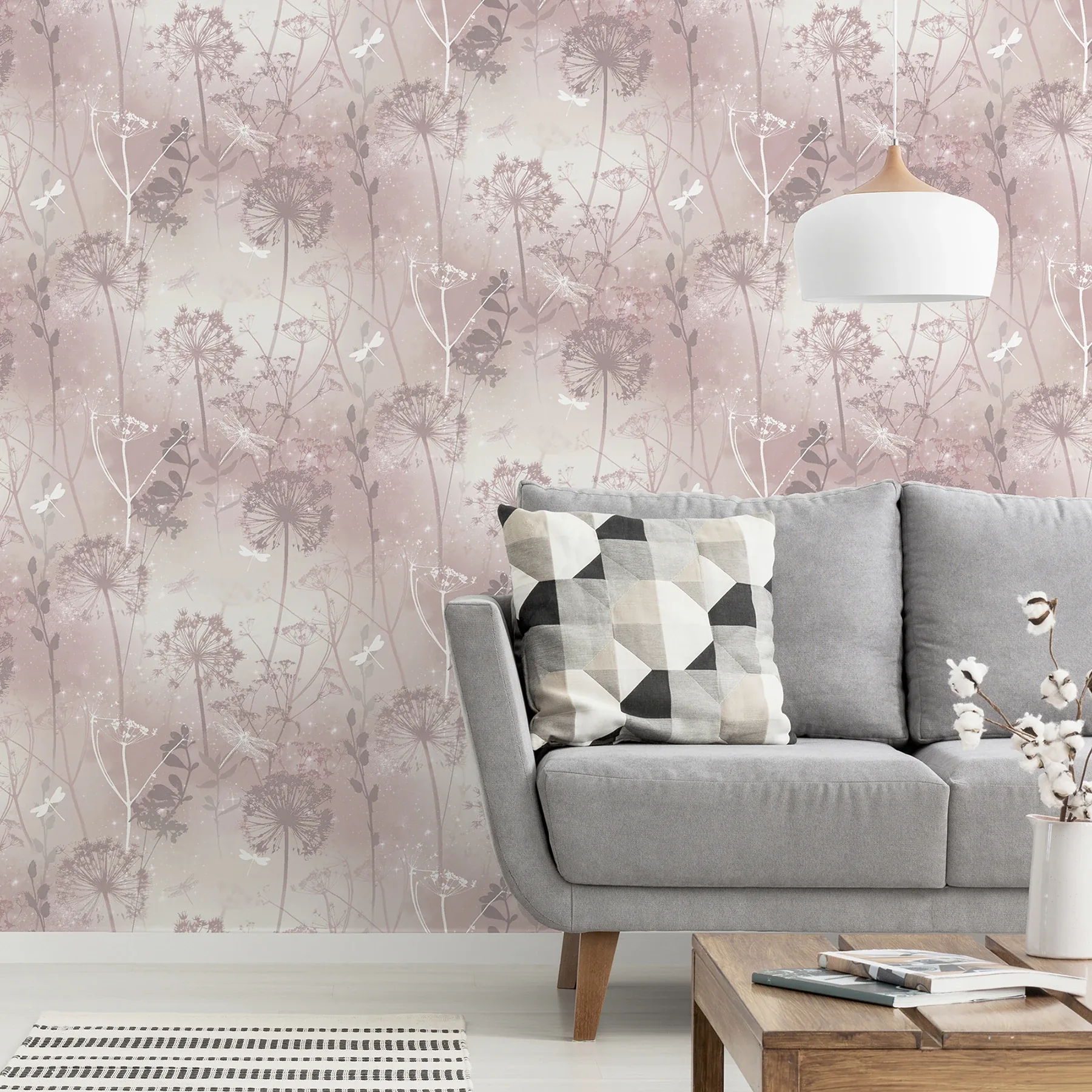 Brewster Home Fashions Lena Pink Floral Wallpaper | Wallpaper Twins Brewster Home Fashions Lena Pink Floral Wallpaper - SKU AH692305