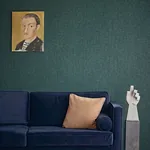 Brewster Home Fashions Leonardo Teal Flock Stripe Wallpaper | Wallpaper Twins Brewster Home Fashions Leonardo Teal Flock Stripe Wallpaper - SKU 307321