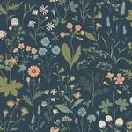 Brewster Home Fashions Letitia Indigo Summer Meadows Wallpaper - SKU DD139698