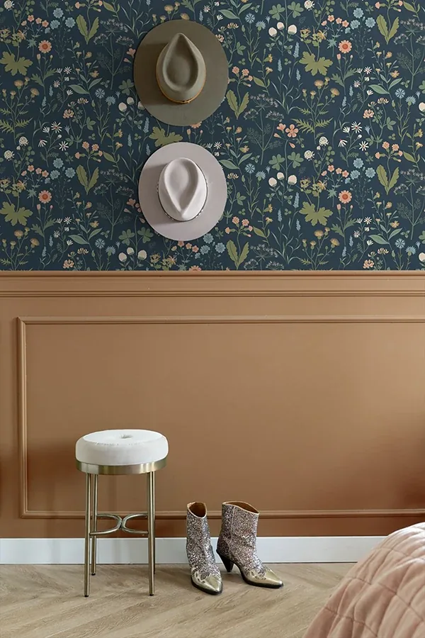 Brewster Home Fashions Letitia Indigo Summer Meadows Wallpaper - SKU DD139698