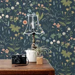 Brewster Home Fashions Letitia Indigo Summer Meadows Wallpaper - SKU DD139698