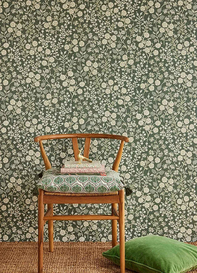 Brewster Home Fashions Liana Evergreen Trail Wallpaper - SKU 316048