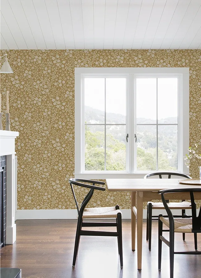 Brewster Home Fashions Liana Gold Trail Wallpaper - SKU 316042