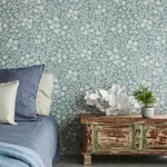 Brewster Home Fashions Liana Teal Trail Wallpaper - SKU 316046