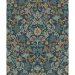 Brewster Home Fashions Lila Blue Strawberry Floral Wallpaper - SKU 316001
