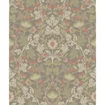 Brewster Home Fashions Lila Moss Strawberry Floral Wallpaper - SKU 316007