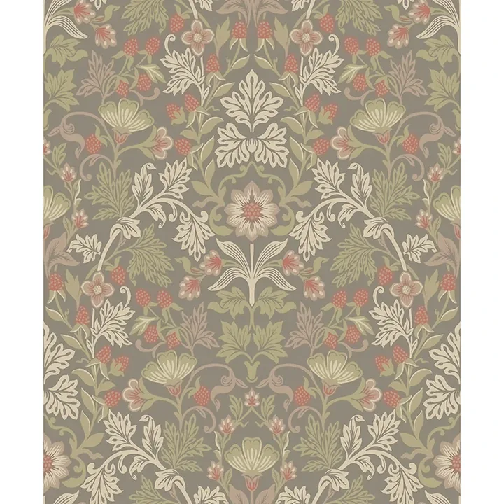 316007 | Lila Moss Strawberry Floral Wallpaper
