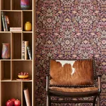 Brewster Home Fashions Lila Peach Strawberry Floral Wallpaper - SKU 316003