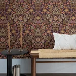 Brewster Home Fashions Lila Peach Strawberry Floral Wallpaper - SKU 316003