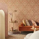 Brewster Home Fashions Lila Pink Strawberry Floral Wallpaper - SKU 316005