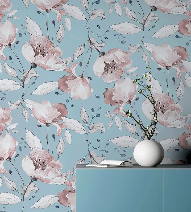 Brewster Home Fashions Lillian Pink Floral Wallpaper - SKU AH251902