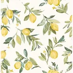 Brewster Home Fashions Limon Yellow Fruit Wallpaper - SKU 2904-25687