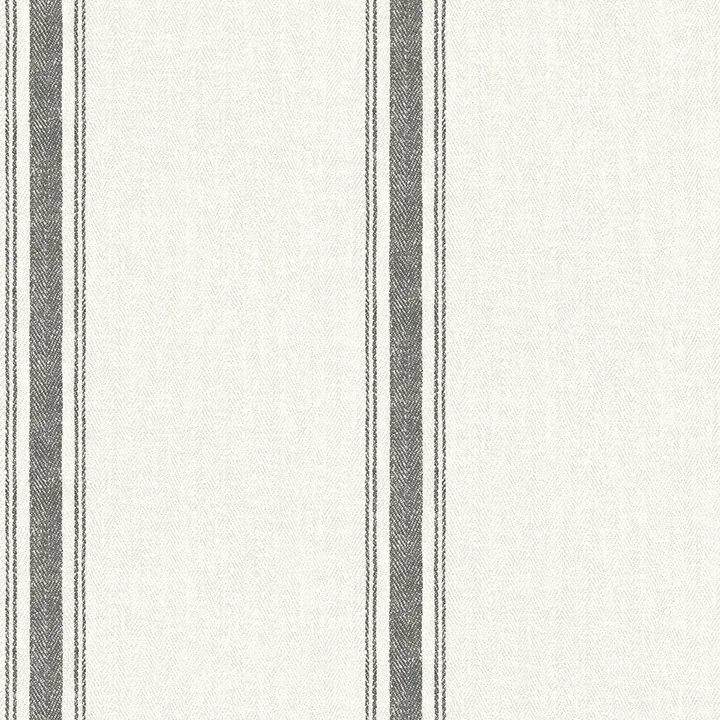 4072-70066 | Linette Black Fabric Stripe Wallpaper