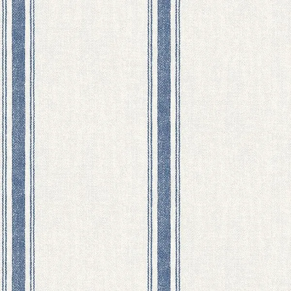3115-12462 | Linette Blue Fabric Stripe Wallpaper