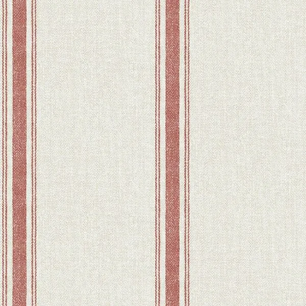 3115-12464 | Linette Burnt Sienna Fabric Stripe Wallpaper