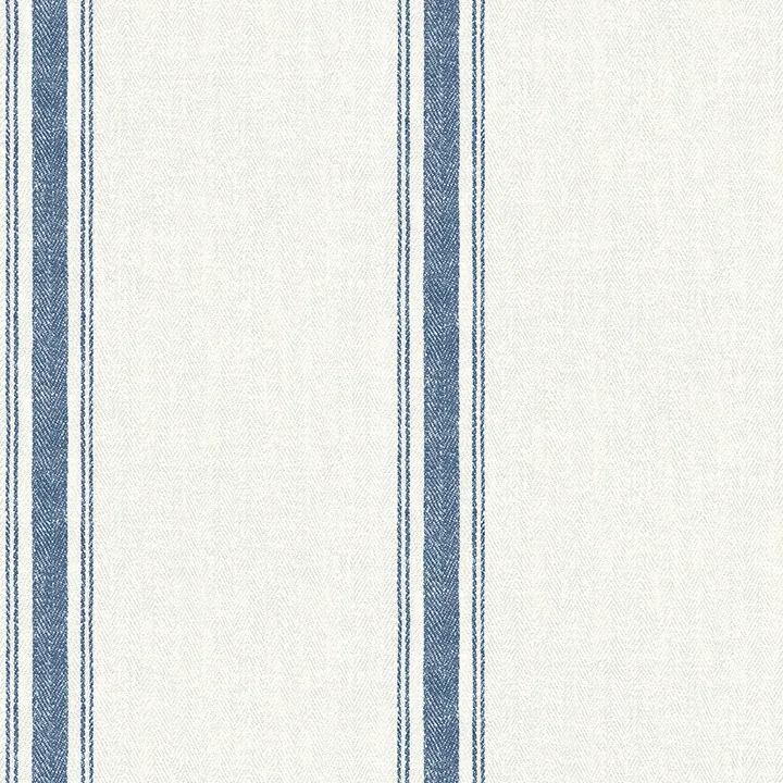 4072-70067 | Linette Navy Fabric Stripe Wallpaper