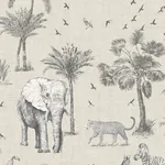 Brewster Home Fashions Lionel Grey Safari Lagoon Wallpaper - SKU AH908902