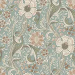Brewster Home Fashions Liora Aqua Floral Trail Wallpaper - SKU 4191-83013