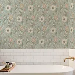 Brewster Home Fashions Liora Aqua Floral Trail Wallpaper - SKU 4191-83013