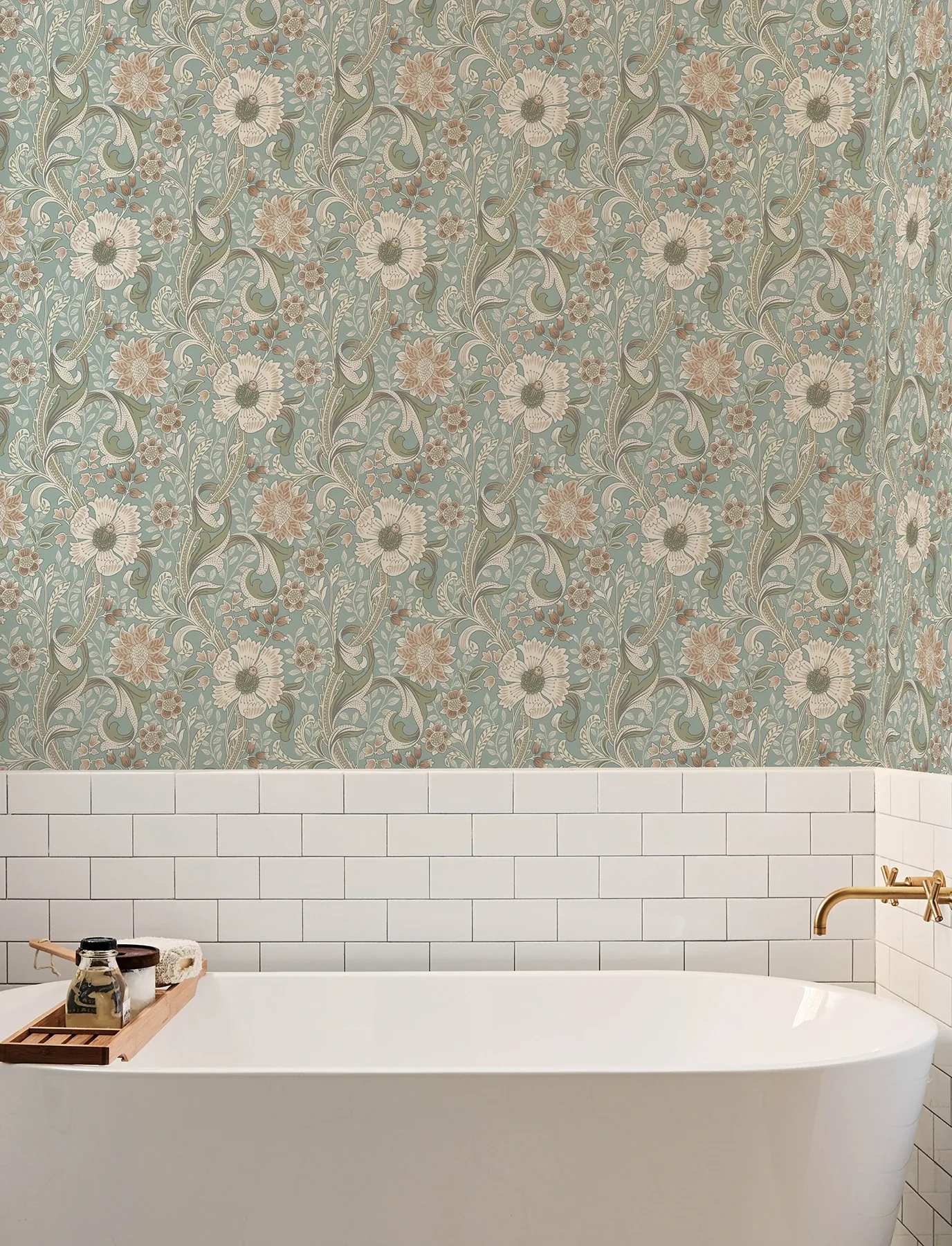Brewster Home Fashions Liora Aqua Floral Trail Wallpaper - SKU 4191-83013