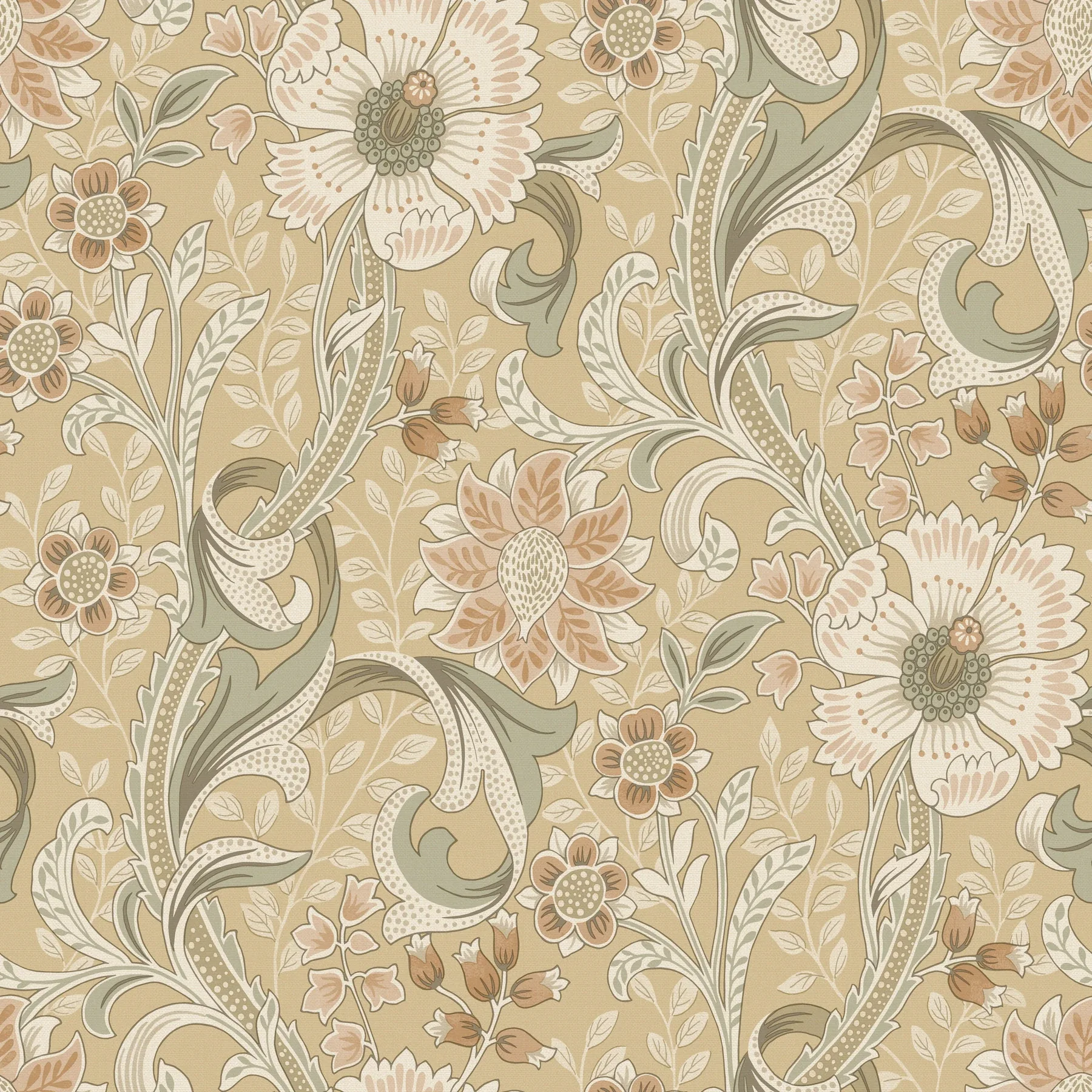 4191-83016 | Liora Butter Floral Trail Wallpaper