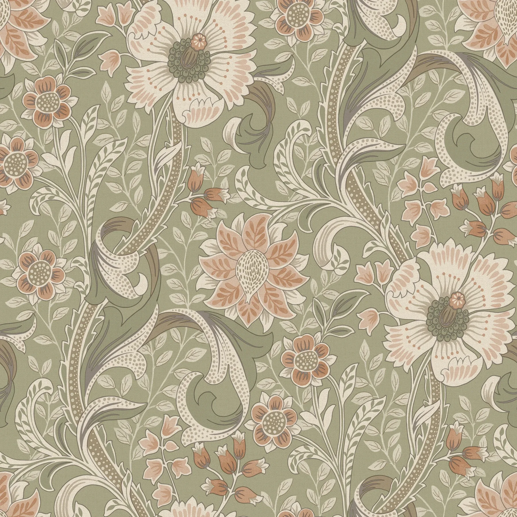 4191-83014 | Liora Green Floral Trail Wallpaper