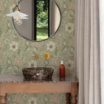 Brewster Home Fashions Liora Green Floral Trail Wallpaper - SKU 4191-83014