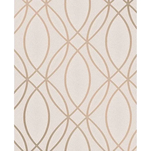 Brewster Home Fashions Lisandro Rose Gold Geometric Lattice Wallpaper - SKU 2834-42345