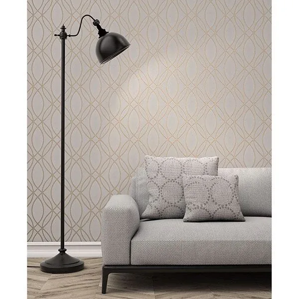 Brewster Home Fashions Lisandro Rose Gold Geometric Lattice Wallpaper - SKU 2834-42345