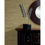 Brewster Home Fashions Liu Green Vinyl Grasscloth Wallpaper - SKU 499-44140
