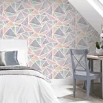 Brewster Home Fashions Lizzie Pastel Triangles Wallpaper - SKU AH296002