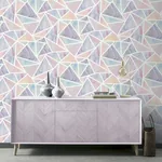 Brewster Home Fashions Lizzie Pastel Triangles Wallpaper - SKU AH296002