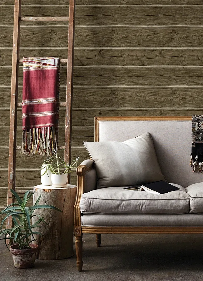 Brewster Home Fashions Lodgepole Dark Brown Wallpaper - SKU 4142-72613
