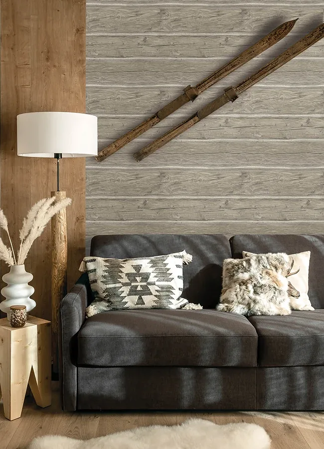 Brewster Home Fashions Lodgepole Grey Wallpaper - SKU 4142-72614