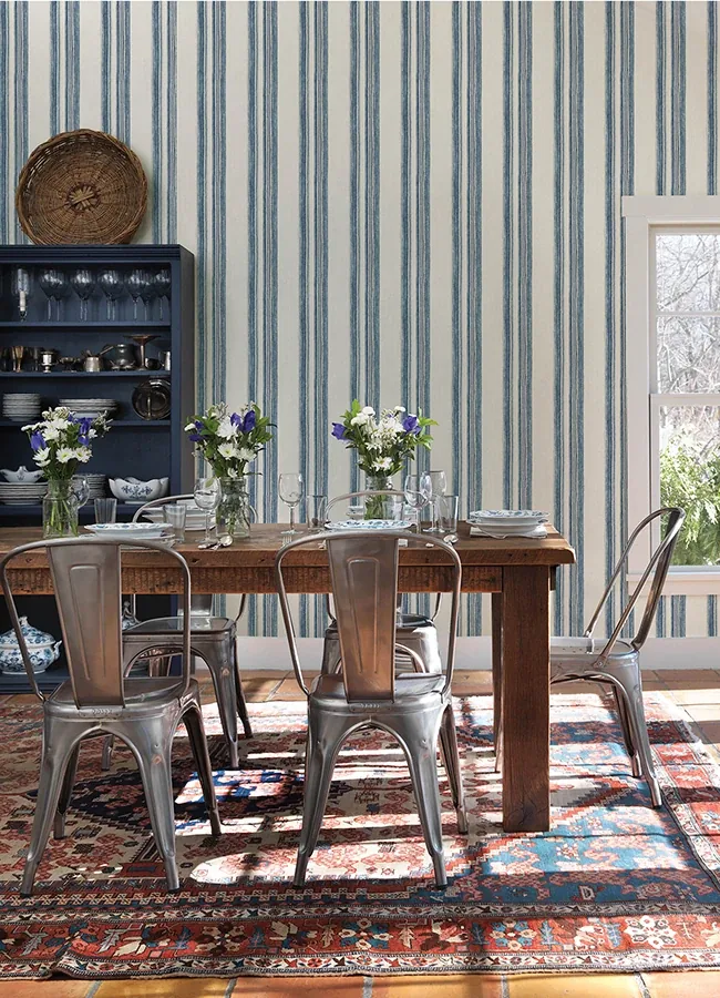 Brewster Home Fashions Loom Spun Indigo Wallpaper - SKU 4142-72600