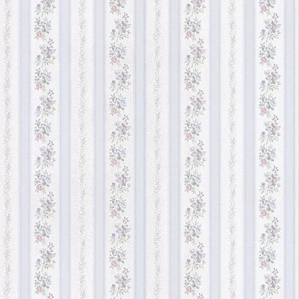 Brewster Home Fashions Loretta Light Blue Leaf Stripe Wallpaper - SKU 986-56031