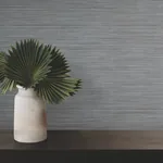 Brewster Home Fashions Lorn Blue Faux Grasscloth Wallpaper - SKU 4207-5441