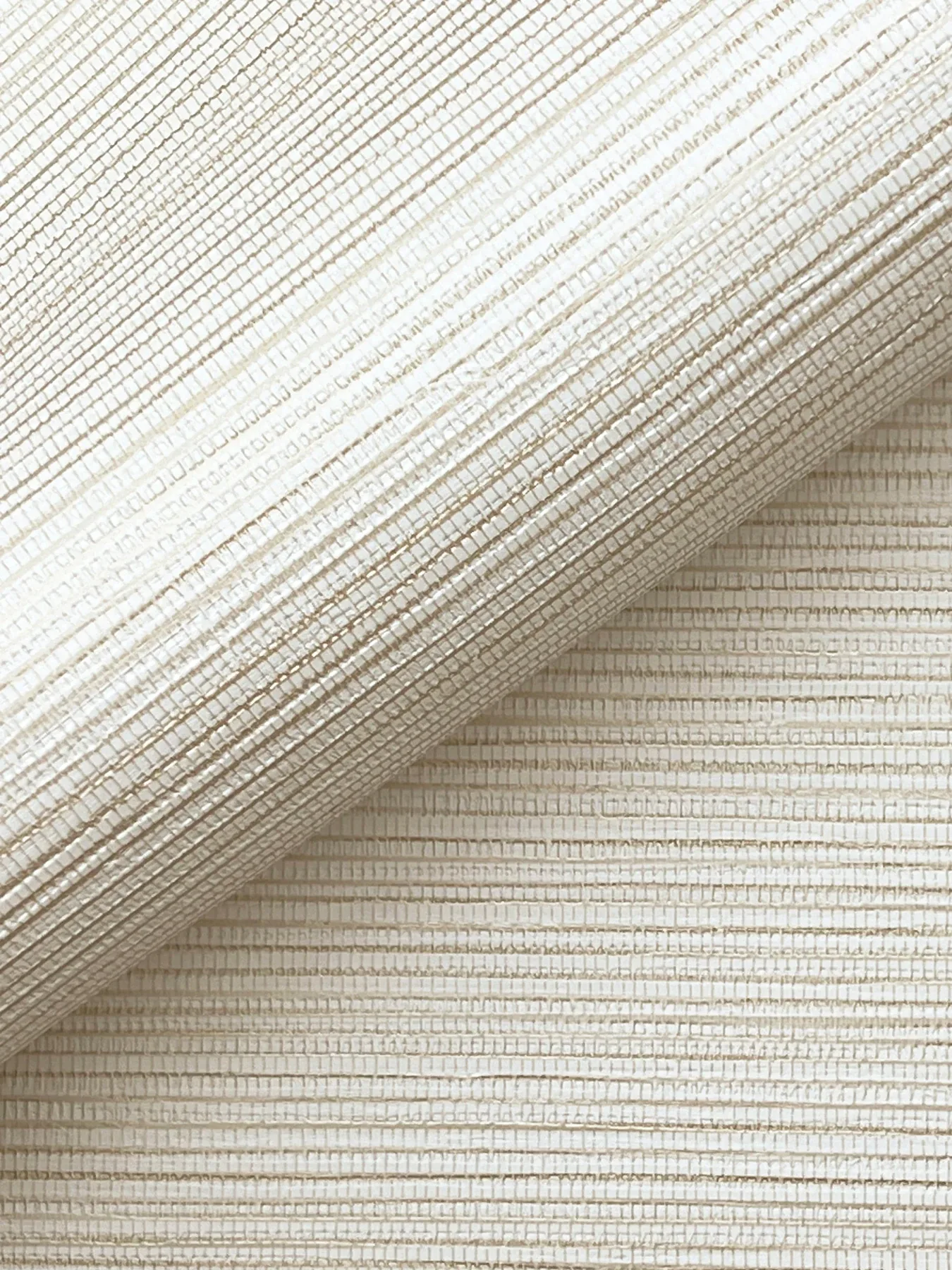 Brewster Home Fashions Lorn Cream Faux Grasscloth Wallpaper - SKU 4207-5435