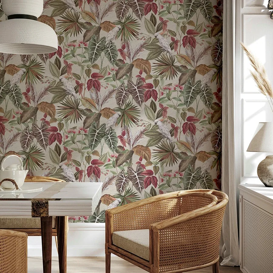 Brewster Home Fashions Lorraine Neutral Tropical Wallpaper - SKU AH296908