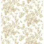 Brewster Home Fashions Louisa Gold Rose Trail Wallpaper - SKU 2668-21504