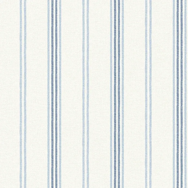 4134-72546 | Lovage Blue Linen Stripe Wallpaper