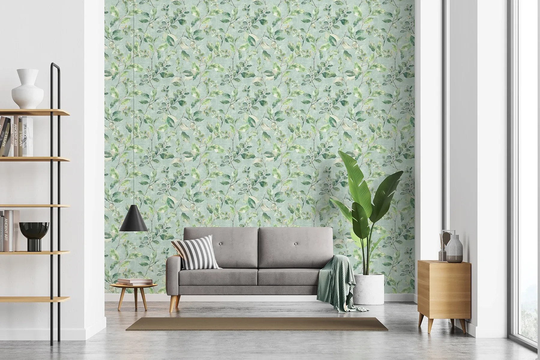 Brewster Home Fashions Lucene Green Spring Vines Wallpaper - SKU AH925501