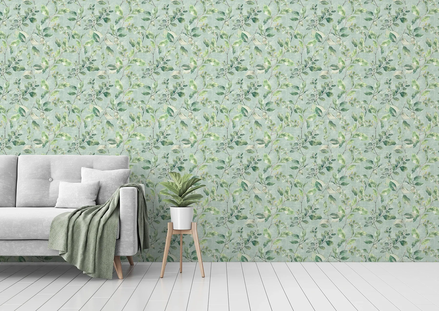 Brewster Home Fashions Lucene Green Spring Vines Wallpaper - SKU AH925501