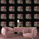 Brewster Home Fashions Lucinda Black Floral Panel Wallpaper - SKU AH922804